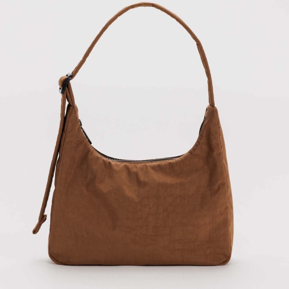 BAGGU Mini Nylon Shoulder Bag Brown